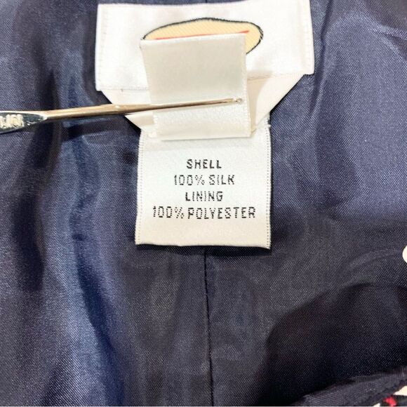 NWT VTG Talbots 100% Silk Monogram Nautical Print Skirt Ribbon Waist Tie 6 - Picture 8 of 10